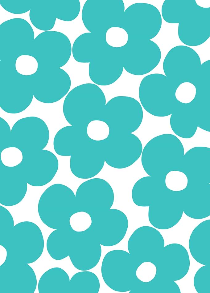 Soft Turquoise Daisies 1