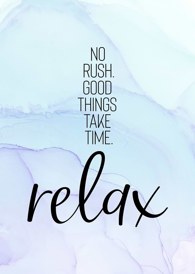 NO RUSH floating colors