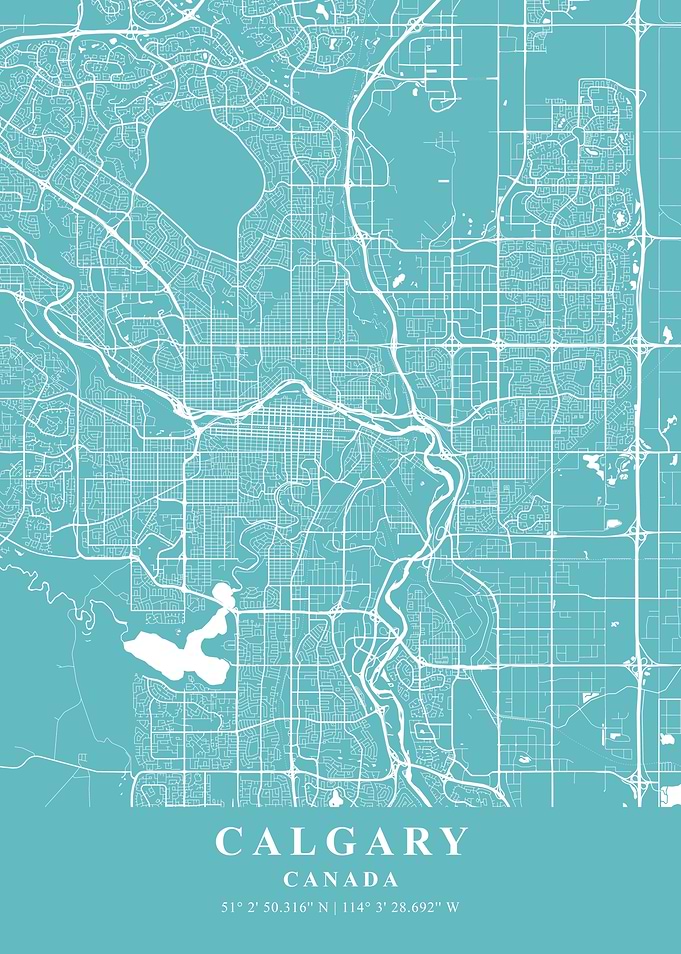 Calgary Beach Plane Map