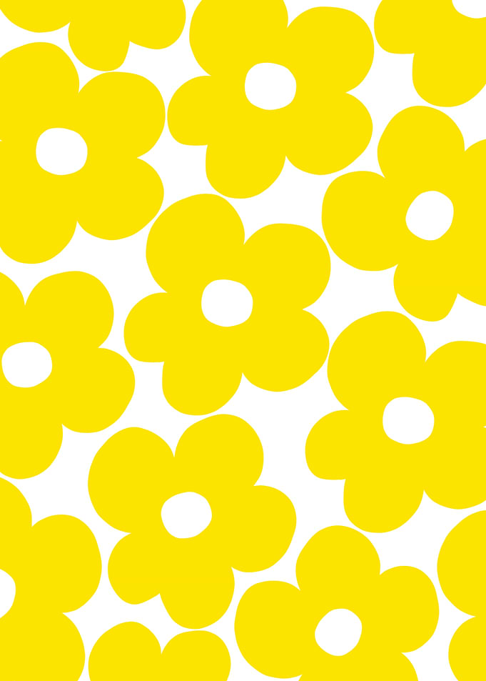 Retro Neon Yellow Daisies