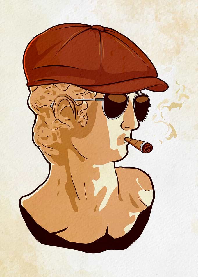 Beatnik David Statue
