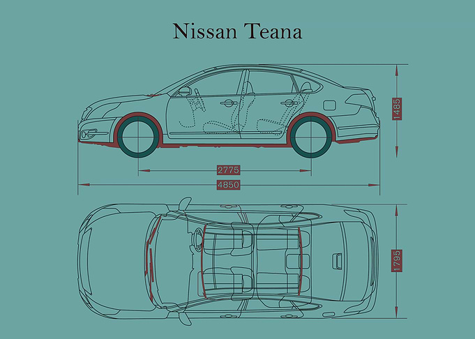 Nissan Teana 2010 Blueprin