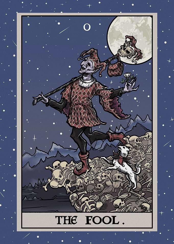 The Fool Terror Tarot Card