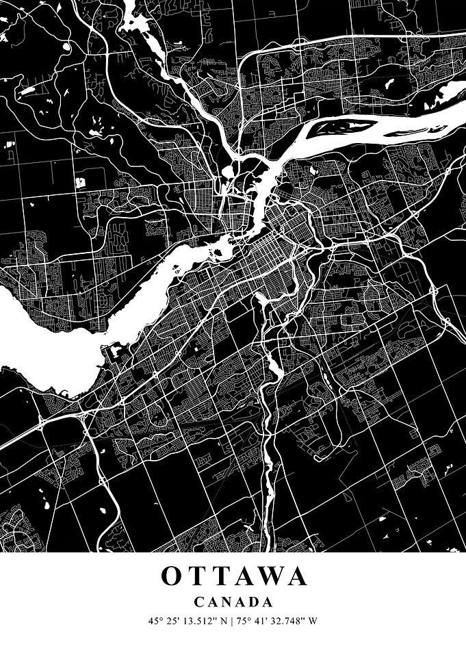Ottawa City Map Canada