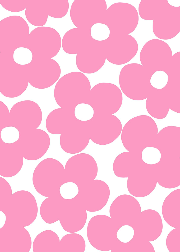 Retro Pink Daisies 1