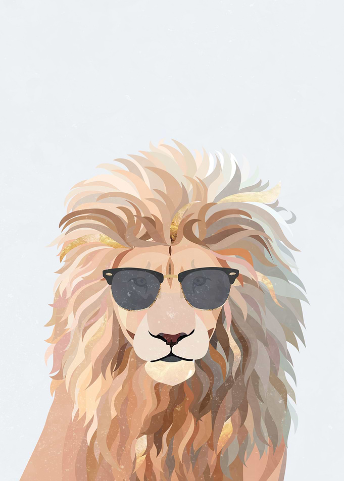 Golden white lion