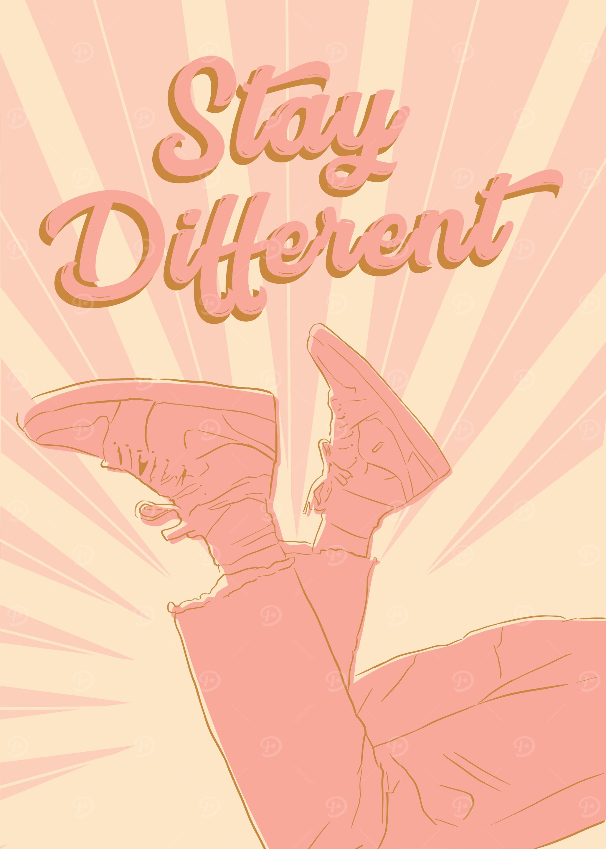 Stay Different Pastel Pink