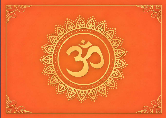 Hindu Ohm Symbol Orange