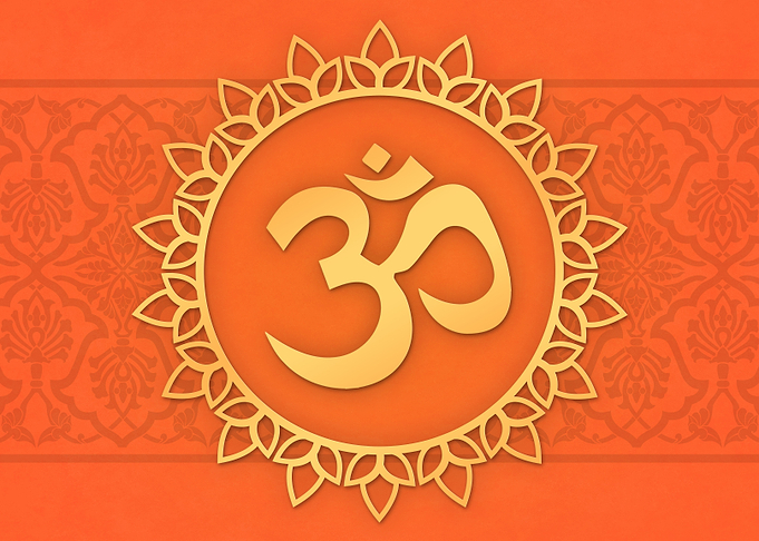 Hindu Ohm Symbol Orange