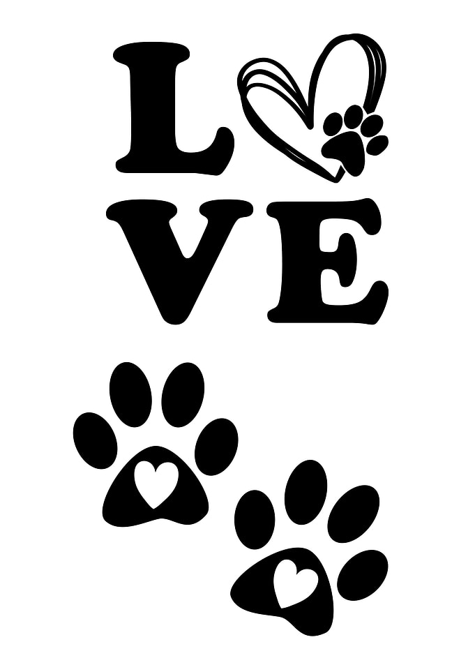Love Paw Print