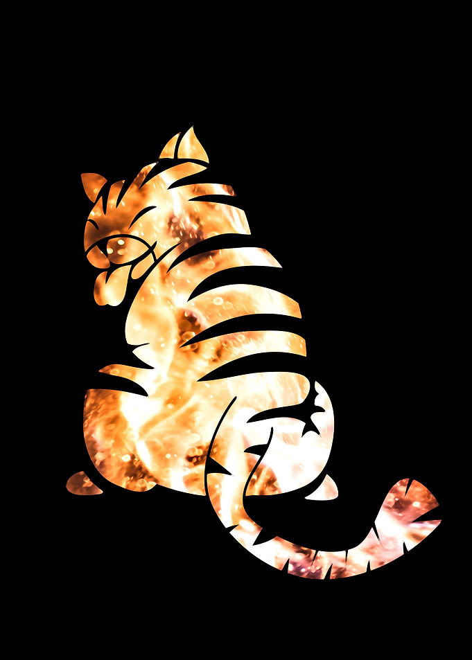 Glowing kitty art