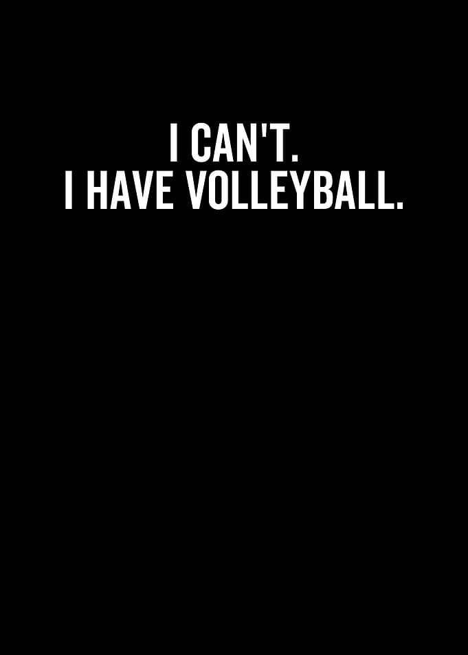 I Cant I Have Volleyball