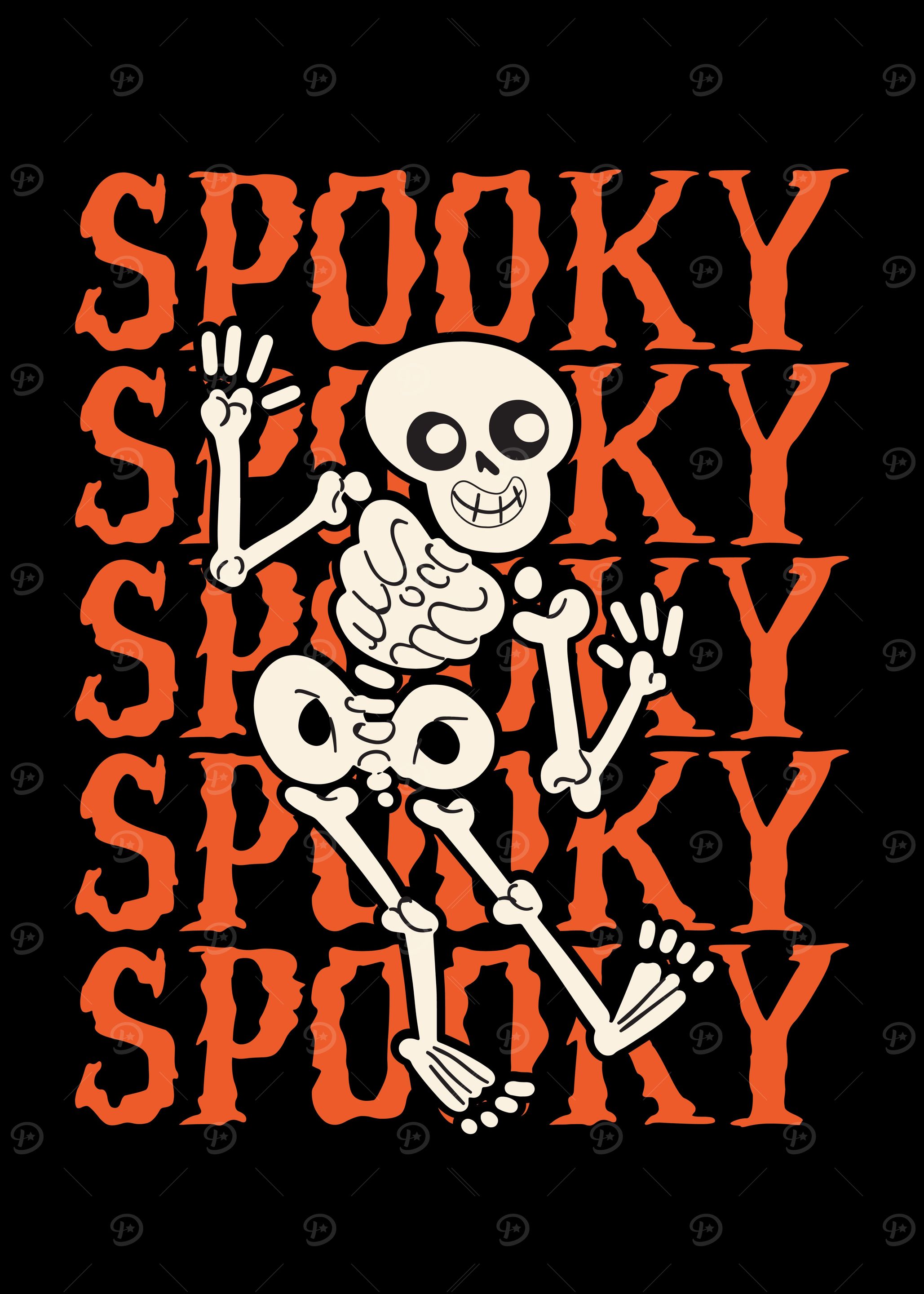 Spooky skeleton on hallowe
