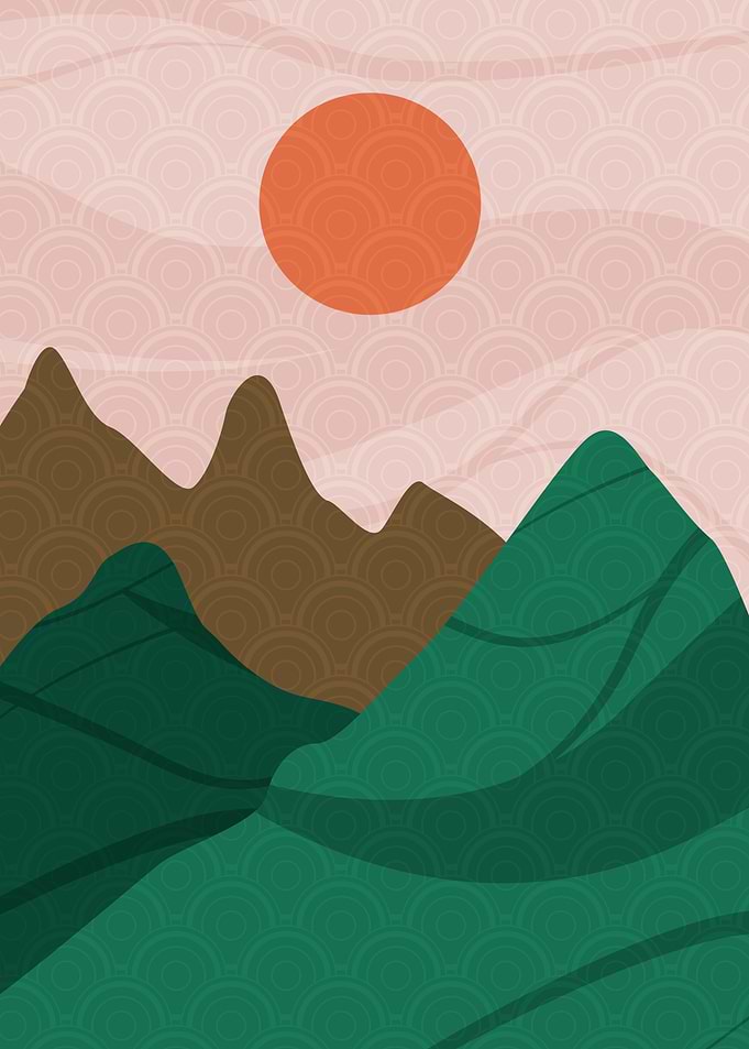 Nature Sun Mountain layer