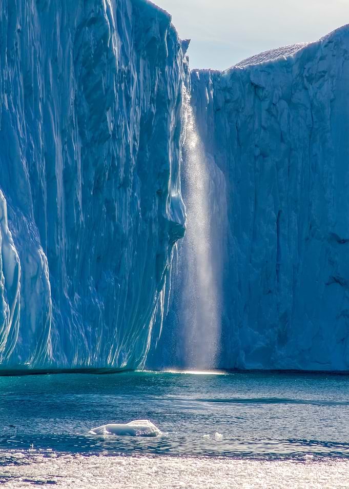 Waterfall in glacier
