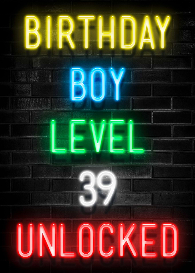 BIRTHDAY BOY LEVEL 39