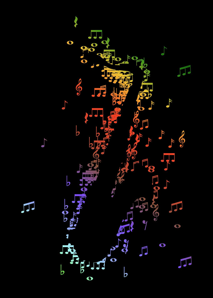 Saxophone Notes Art