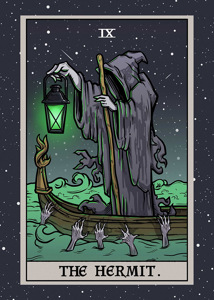 The Hermit Terror Tarot