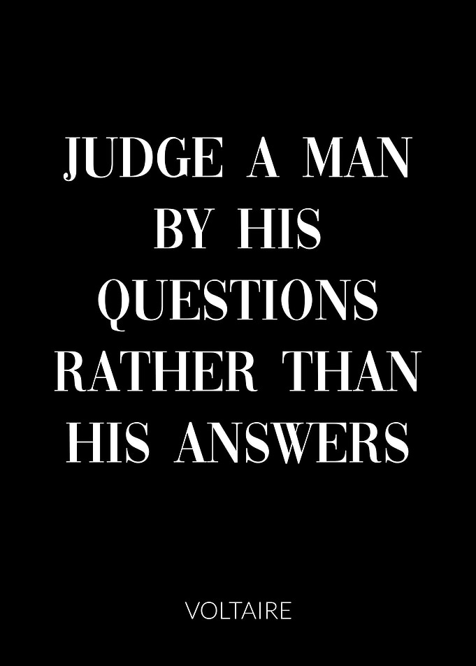 Voltaire Quote Judge Man