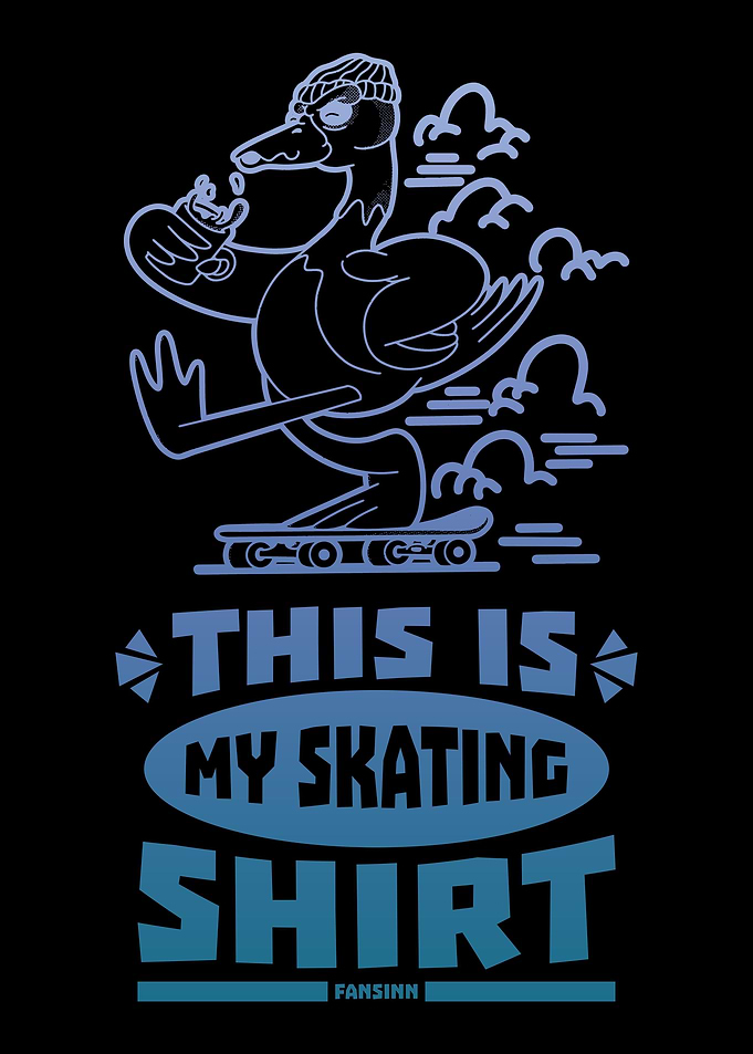 Cool duck drives skateboar