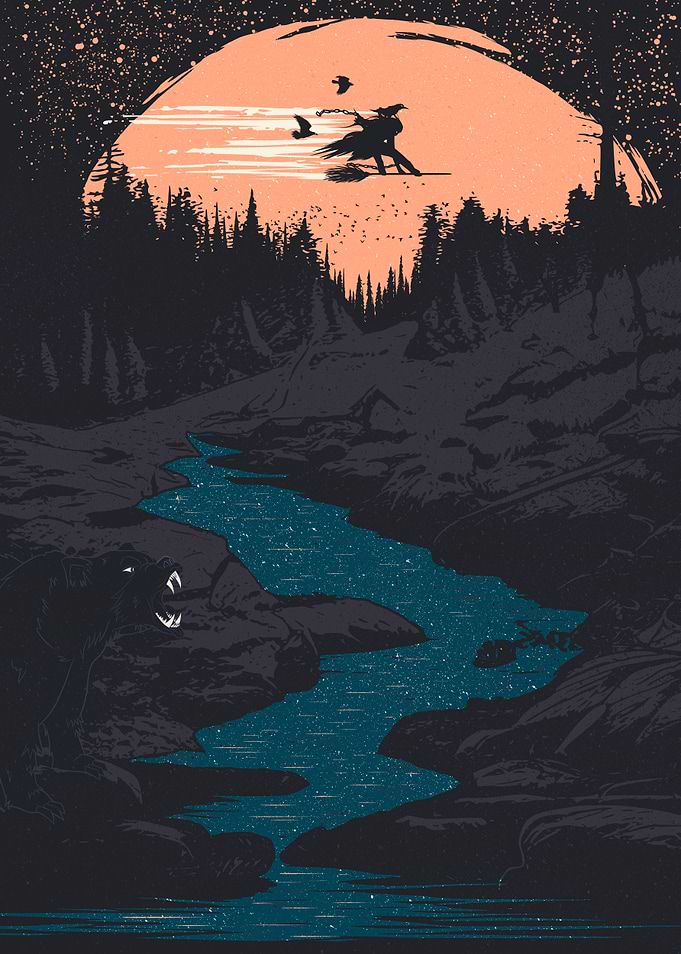 Witch and Moon