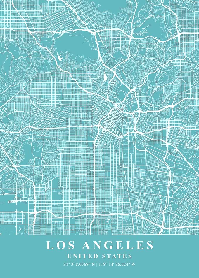 Los Angeles Beach PlaneMap