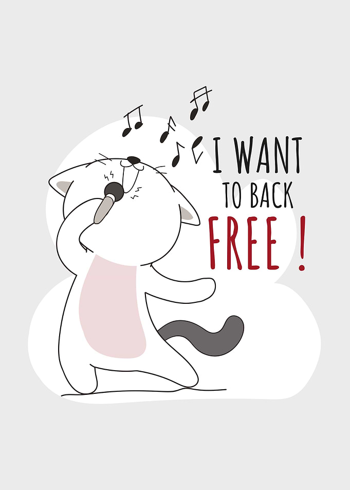 cute cat singing