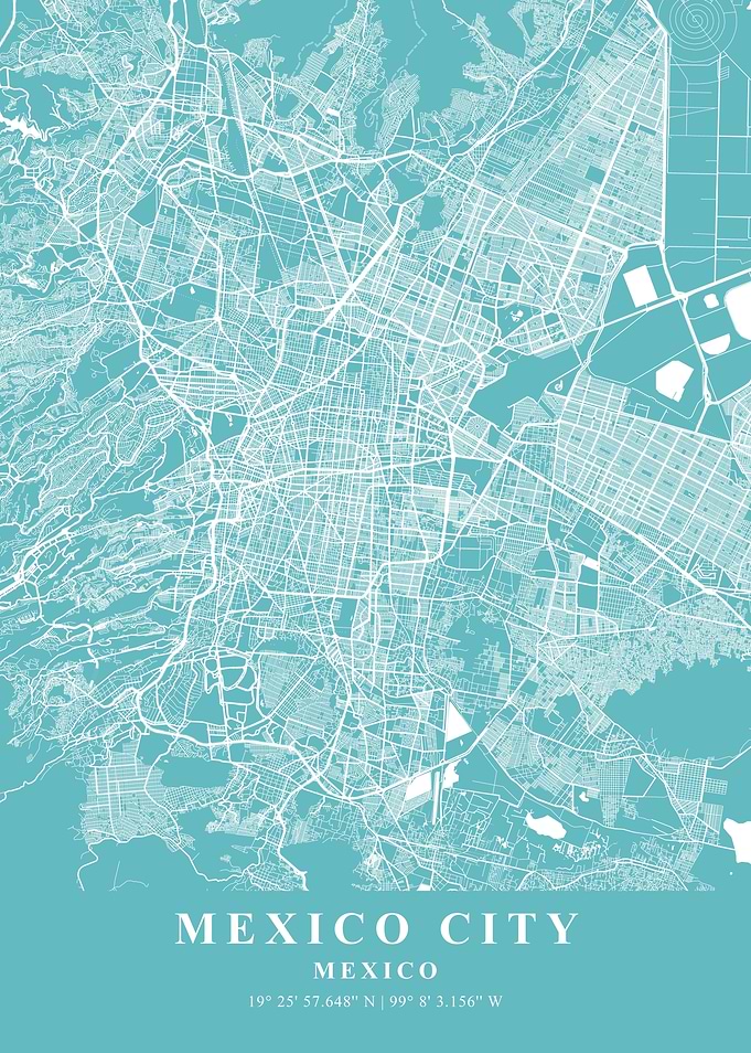 Mexico City Beach PlaneMap