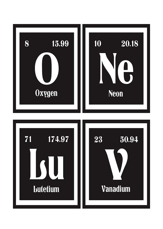 One Love Periodic Table