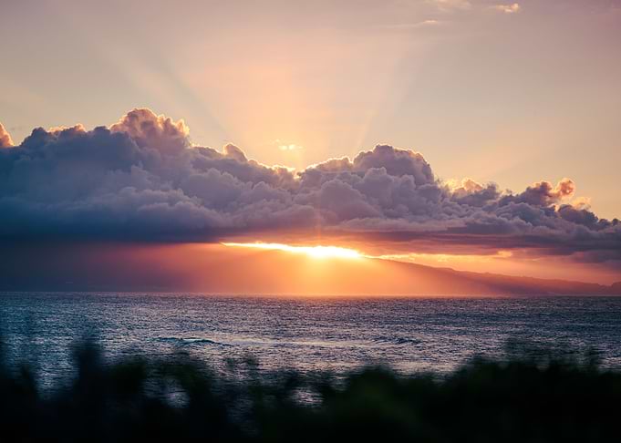 Sunset Over the Ocean
