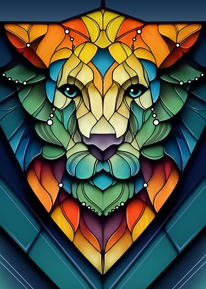 Glasswork lion
