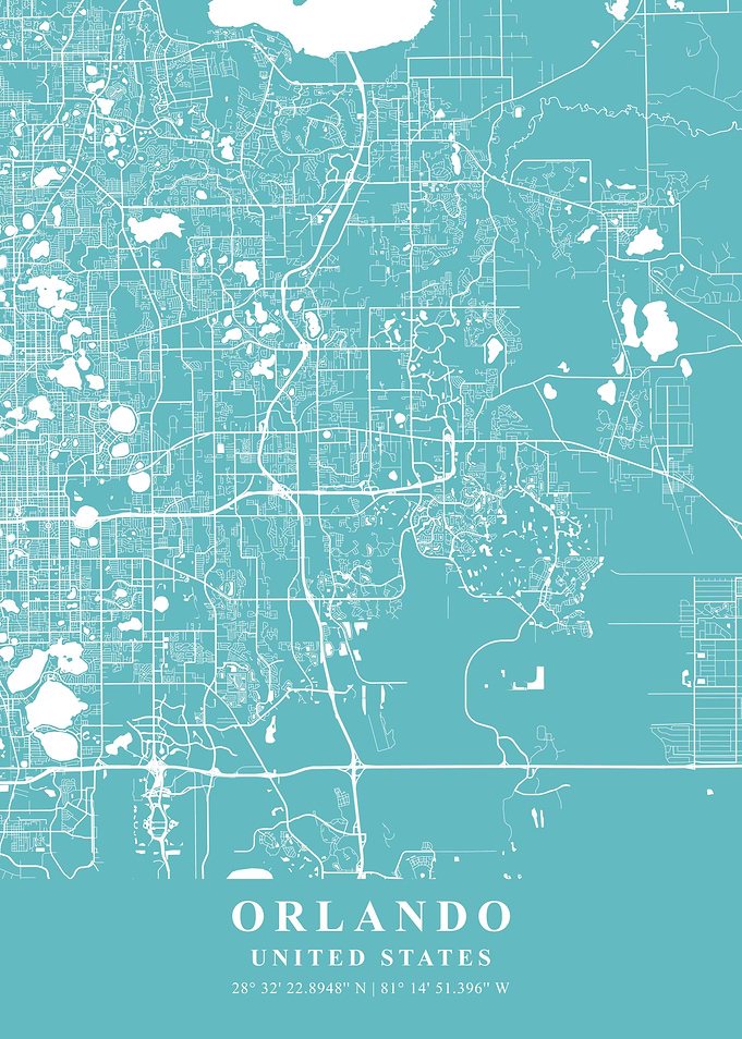 Orlando Beach Plane Map