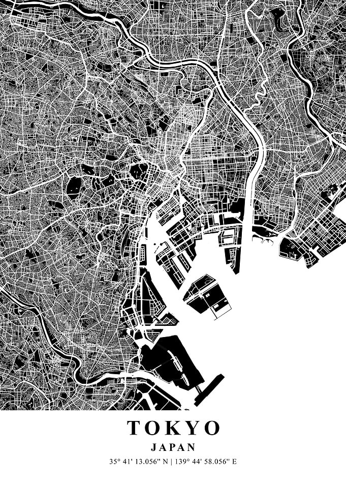 Tokyo City Map Japan