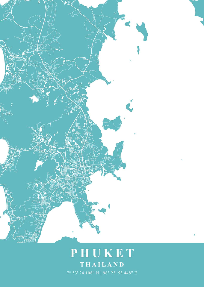 Phuket Beach Plane Map