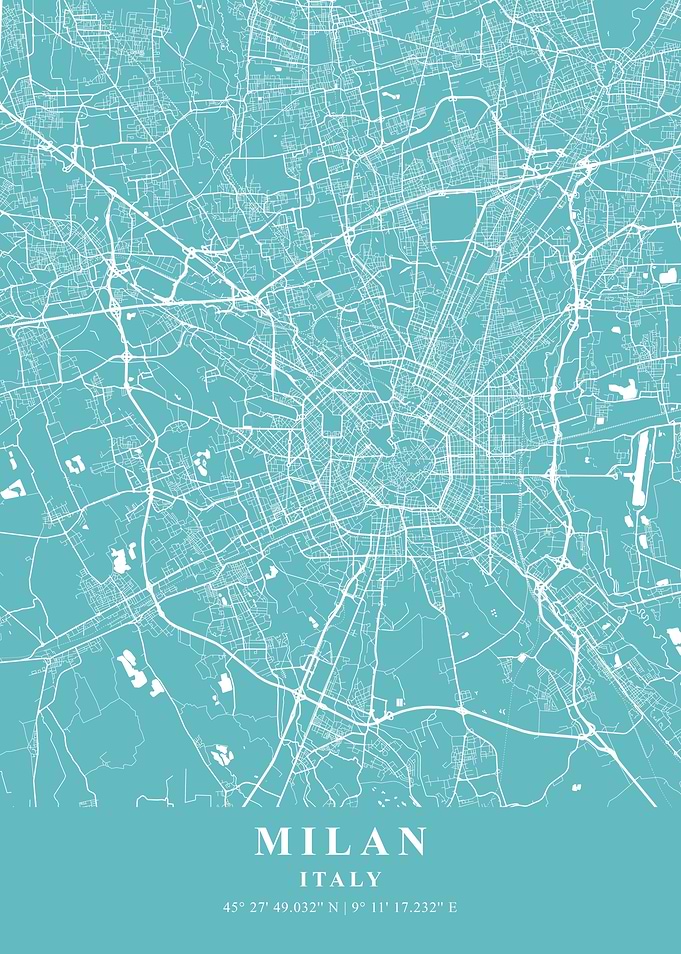 Milan Beach Plane Map