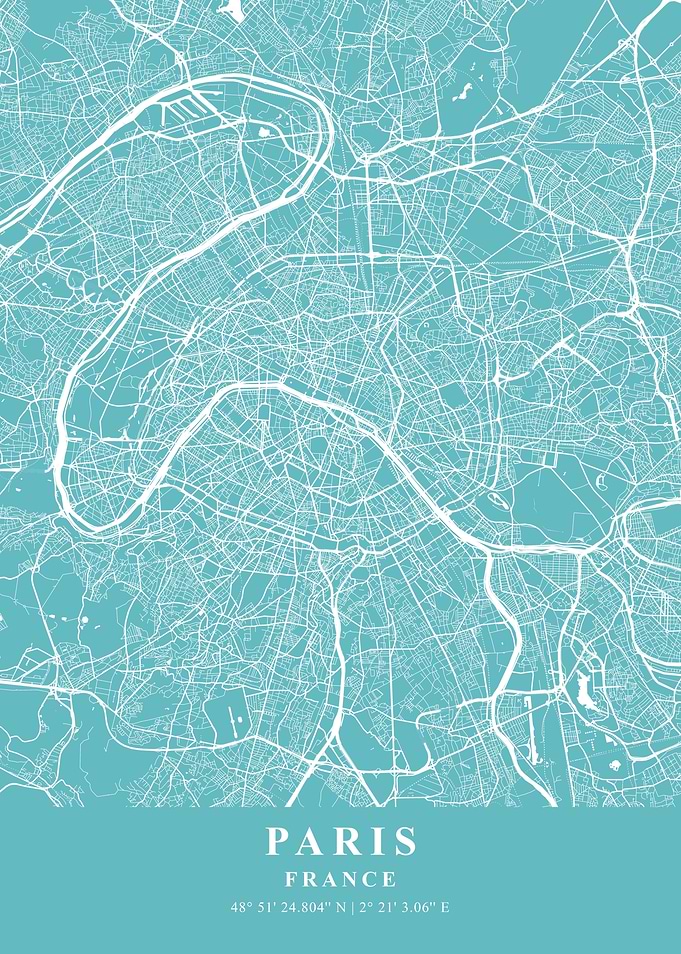 Paris Beach Plane Map
