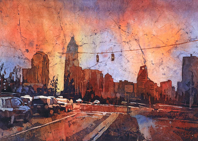 Charlotte skyline artwork