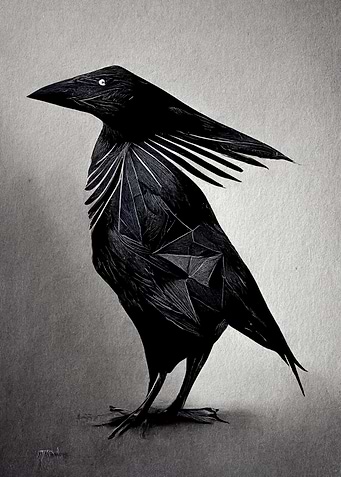 Geometric raven