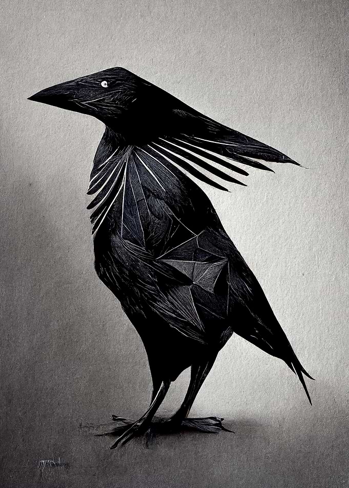 Geometric raven