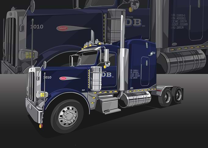 truck cargo blue
