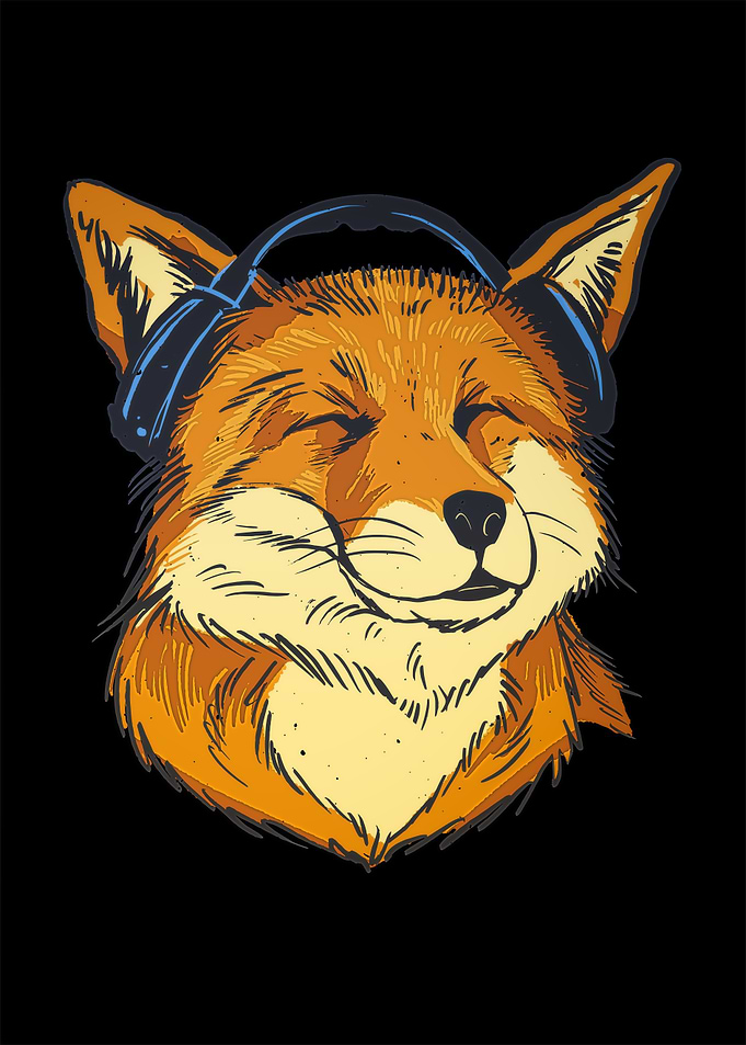 Headphone Fox Art