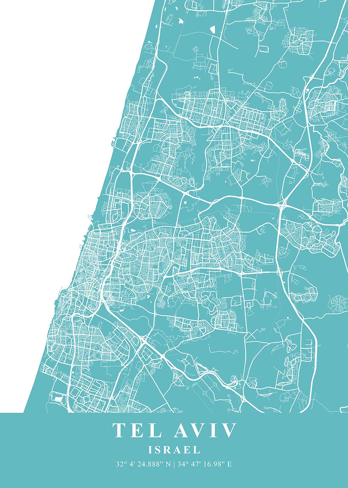 Tel Aviv Beach Plane Map