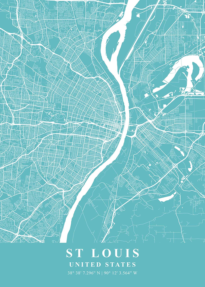 St Louis Beach Plane Map