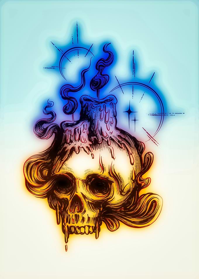 Skull Candle Art