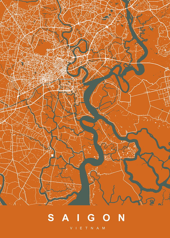 SAIGON Map VIETNAM
