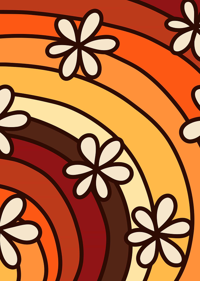 Red Rainbow Floral
