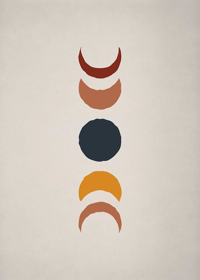 Boho Minimalist Moon Phase