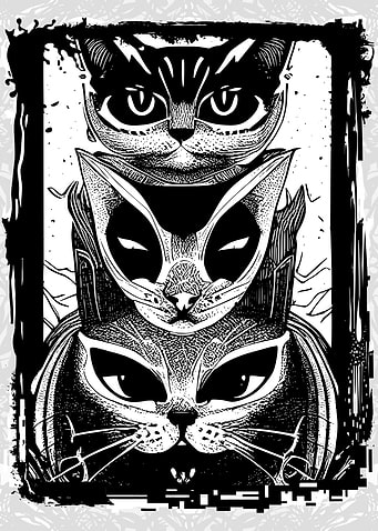 Psychedelic Weird Cats