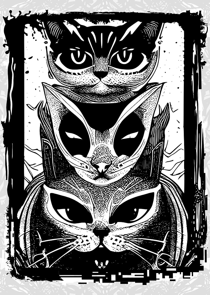 Psychedelic Weird Cats