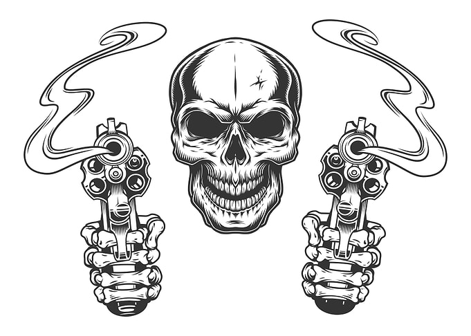Skull aiming with two